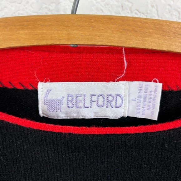 Belford Cashmere Argyle Boat Neck Sweater - Picture 4 of 4